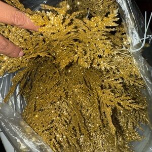 Glittery Gold Decorative Branches